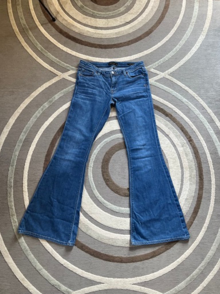Genetic Denim "The Fever" Flare Low Rise Medium Wash Jeans Women's 28